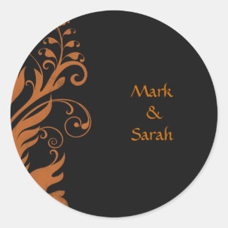 Adesivo Vinheta de Rolagem Laranja Queimada