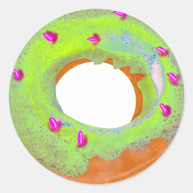 Adesivo Vinheta de Rosquinha de Limão de chave bonito (Frente)