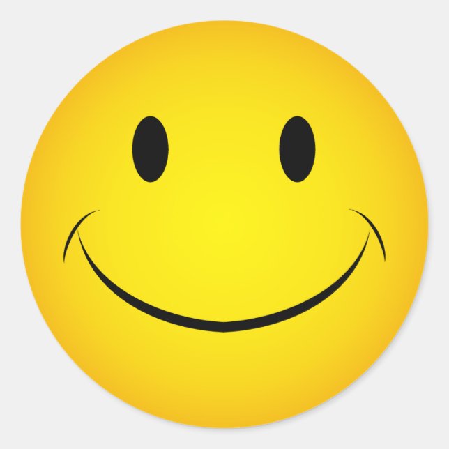 Adesivo Vinheta de rosto amarelo ouro (Frente)