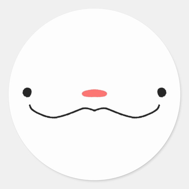 Adesivo Vinheta de rosto fofo (Frente)