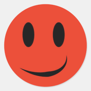 Adesivo Vinheta de rosto vermelho