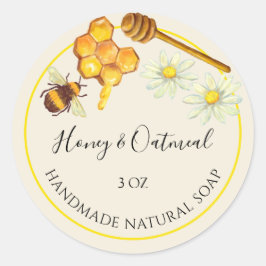 Adesivo Vinheta de sabão artesanal Mel e aveia