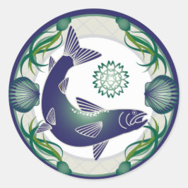 Adesivo Vinheta de salmão