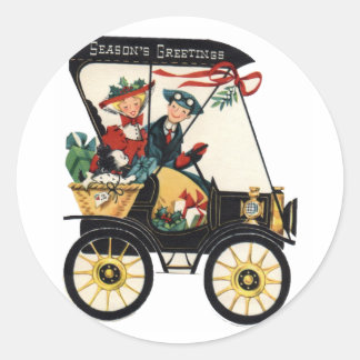 Adesivo Vinheta de saudações de Carro vintage KRW