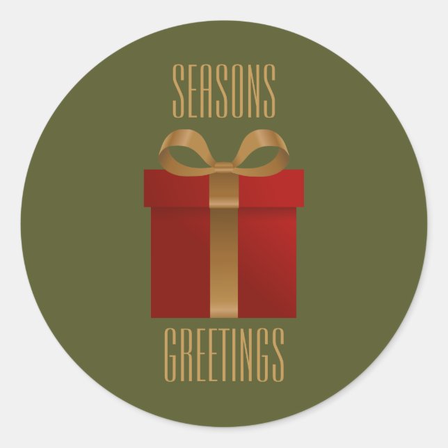 Adesivo Vinheta de saudações de Natal Dom Feriado (Frente)