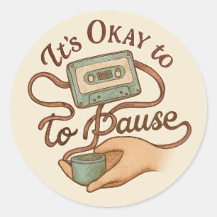 Adesivo Vinheta de saúde mental da fita adesiva de fita re