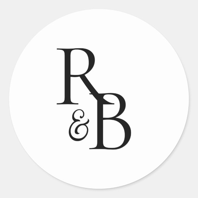 Adesivo Vinheta de Selagem de Casamento de Envelope Monogr (Frente)