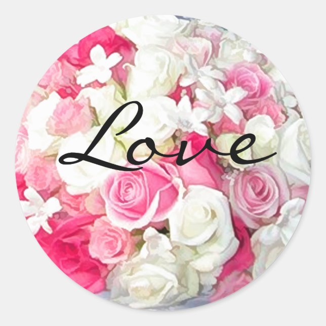 Adesivo Vinheta de selagem de envelopes de amor (Frente)