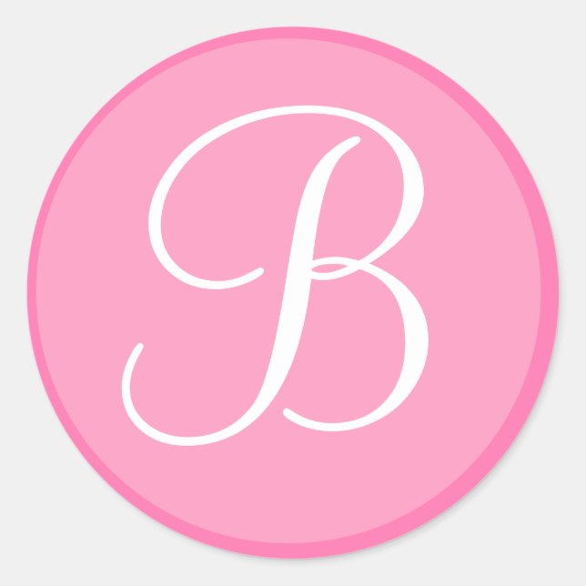 Adesivo Vinheta de selagem de envelopes, rosa e branco, co (Frente)