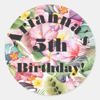 Adesivo Vinheta de selagem de envelopes tropical