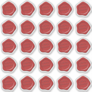 Adesivo Vinheta de selo de cera de Natal feliz