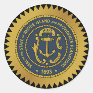Adesivo Vinheta de Selo de Rhode Island State