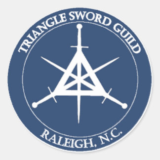 Adesivo Vinheta de selo TSG, Grande (branco a azul)