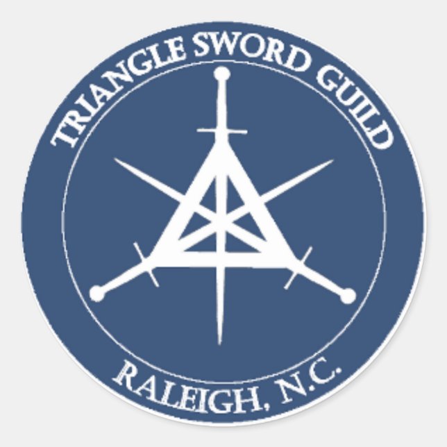 Adesivo Vinheta de selo TSG, Grande (branco a azul) (Frente)