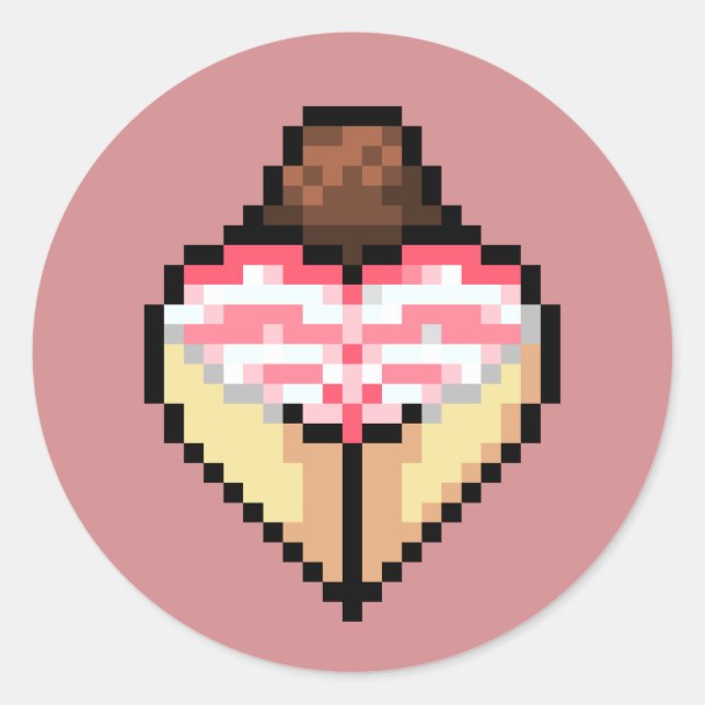 Adesivo Vinheta de shimapan rosa bonito (Frente)