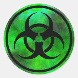 Adesivo Vinheta de símbolos de perigo biológico verde