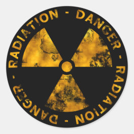 Adesivo Vinheta de símbolos de radiação em relevo