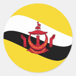 Adesivo Vinheta de Sinalizador de Brunei Fisheye