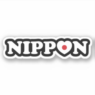 Adesivo Vinheta de Sinalizador de Coração de Nippon Love