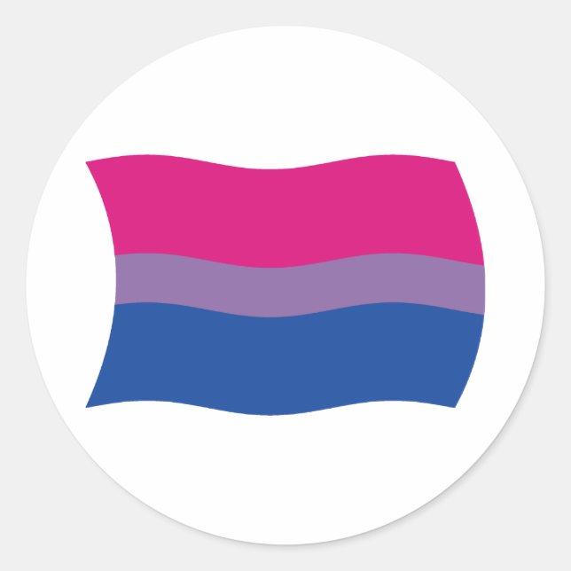 Adesivo Vinheta de Sinalizador de Orgulho Bissexual (Frente)