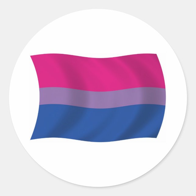 Adesivo Vinheta de Sinalizador de Orgulho Bissexual (Frente)