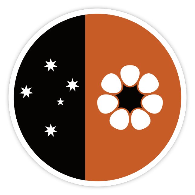 Adesivo Vinheta de Sinalizador do Território do norte (Northern Territory Australia flag sticker)
