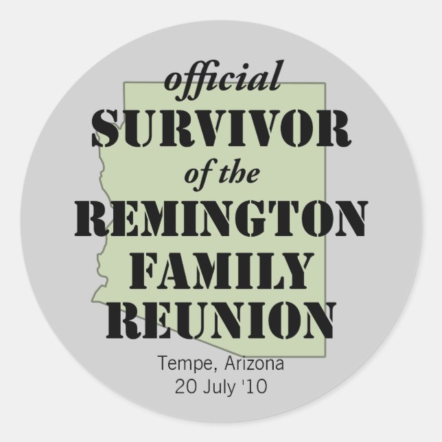 Adesivo Vinheta de Sobrevivência de Reunião da Família de  (Frente)