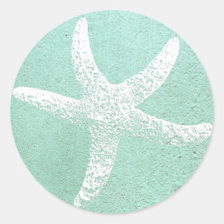 Adesivo Vinheta de Starfish Azul e Branco