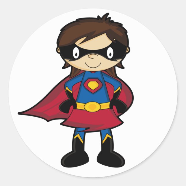 Adesivo Vinheta de Super-Herói (Frente)