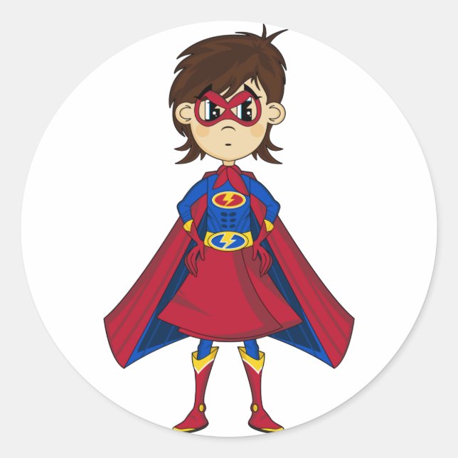 Adesivo Vinheta de Super-Herói Mascarada (Frente)