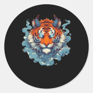 Adesivo Vinheta De Tatuagem Retroativa De Tigre Oni