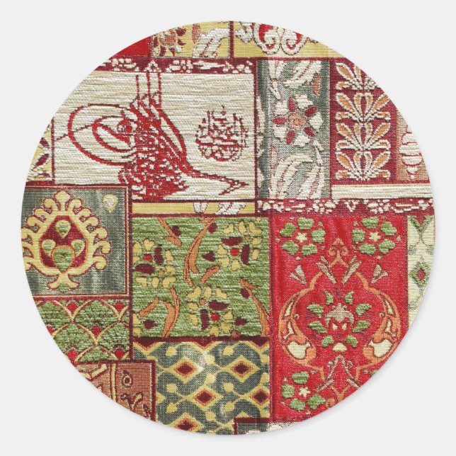 Adesivo vinheta de tecido turca (Frente)