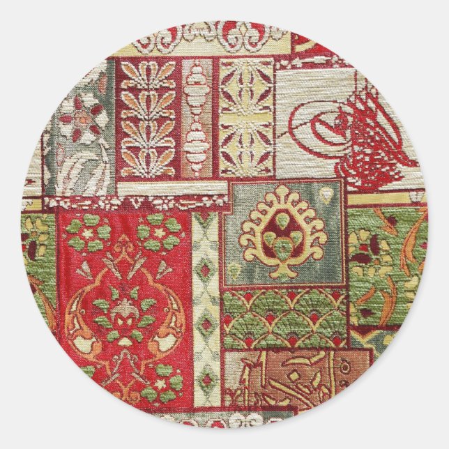 Adesivo vinheta de tecido turca (Frente)