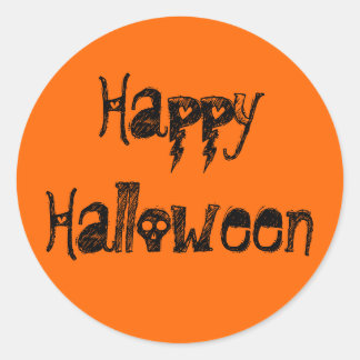 Adesivo Vinheta de Texto de Script Cura Feliz Halloween