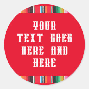 Adesivo Vinheta de texto de serpente de poncho mexicano