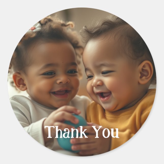 Adesivo Vinheta de Texto e Foto Personalizada (Frente)