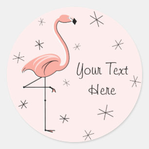 Adesivo Vinheta de texto rosa Flamingo