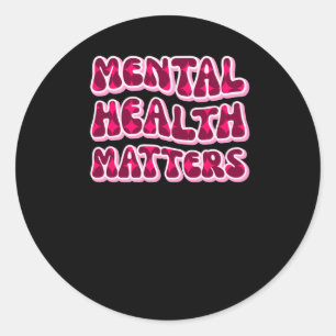 Adesivo Vinheta de Texto Rosa S para Saúde Mental
