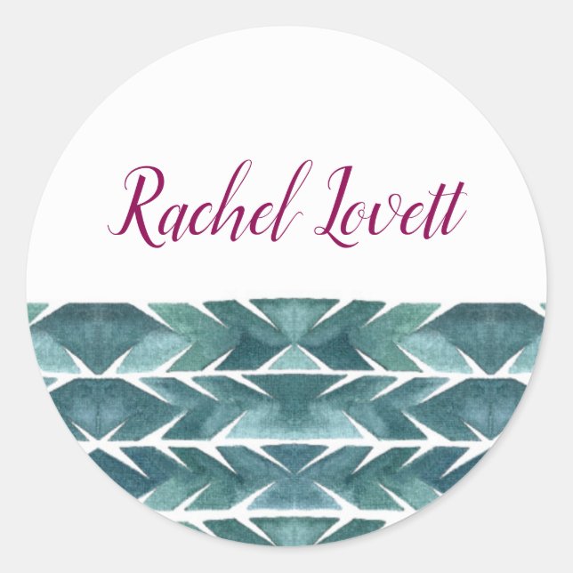 Adesivo Vinheta de Textura de Cactus Verde (Frente)