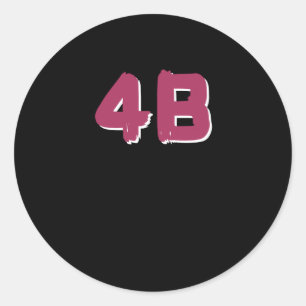 Adesivo Vinheta de Tipografia do 4b Movimento 4 b Red Berr