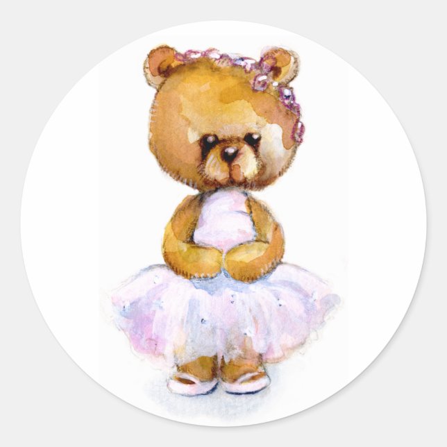 Adesivo Vinheta de Urso Balé Pequeno (Frente)