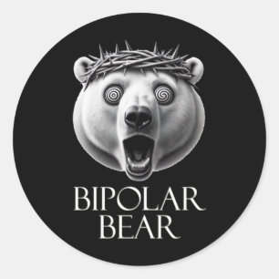 Adesivo Vinheta de Urso Bipolar