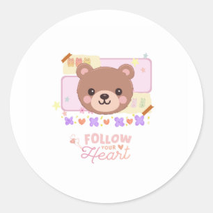 Adesivo Vinheta de urso bonito