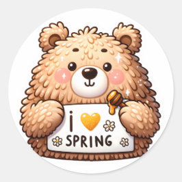 Adesivo Vinheta de Urso Bonito