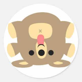 Adesivo Vinheta de Urso de Cartoon Cheeky