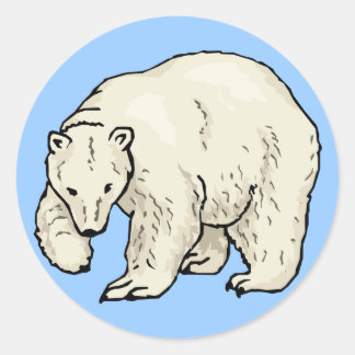 Adesivo Vinheta de Urso Polar