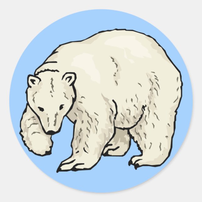 Adesivo Vinheta de Urso Polar (Frente)