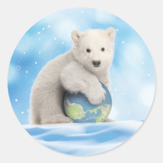 Adesivo Vinheta de Urso Polar