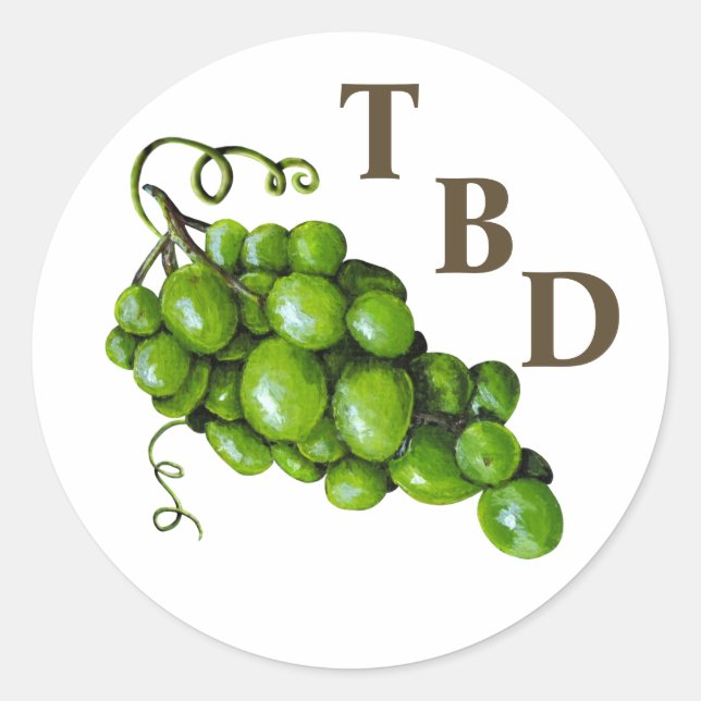 Adesivo Vinheta de Uvas (Frente)