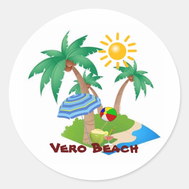 Adesivo Vinheta de Vacinação Perfeita VERO BEACH (Frente)